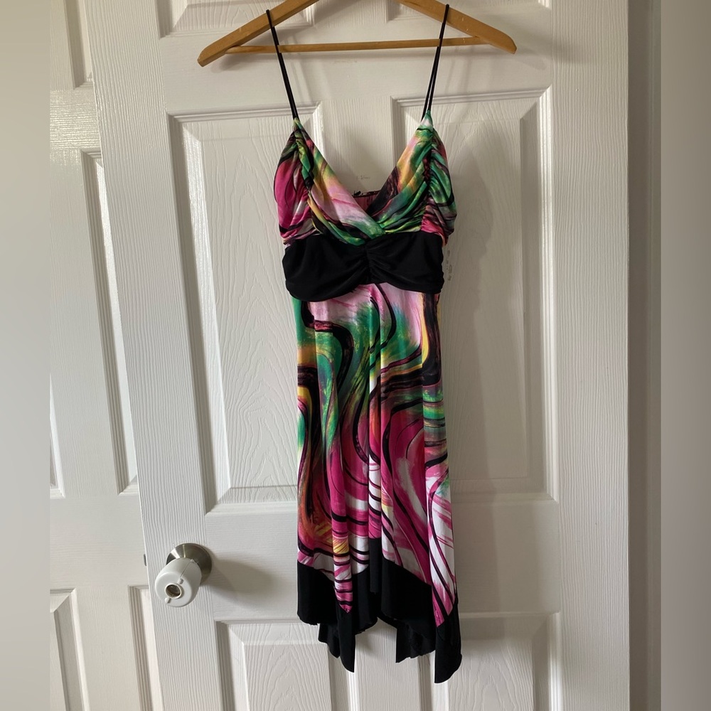 Y2K Colourful Handkerchief Dress